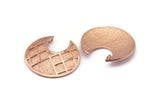 Rose Gold Ethnic Pendant, 1 Rose Gold Plated Brass Ethnic Pendants With 2 Loops (37x33mm) E278 Q0567