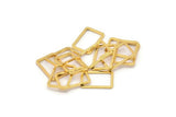 Açık Dikdörtgen Konnektör, 24 Altın Kaplama Pirinç Dikdörtgen Konnektör, Charm (9x13x0,8 mm) D0327 Q0628