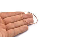 Rose Gold Circle Connector, 6 Rose Gold Plated Brass Circle Connectors (45x1x1mm) Bs 1084 Q0643