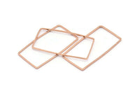 Gül Altın Dikdörtgen Konnektör, 6 Gül Altın Kaplama Pirinç Dikdörtgen Konnektör (20x40x1mm) D0332 Q0622