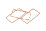 Gül Altın Dikdörtgen Konnektör, 6 Gül Altın Kaplama Pirinç Dikdörtgen Konnektör (20x40x1mm) D0332 Q0622