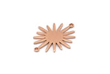 Gül Altın Sunny Konnektör, 2 Döngülü 4 Gül Altın Kaplamalı Pirinç Sunny Konnektör (26,5x22x0,9 mm) E039 Q0654