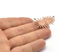 Gül Altın Sunny Konnektör, 2 Döngülü 4 Gül Altın Kaplamalı Pirinç Sunny Konnektör (26,5x22x0,9 mm) E039 Q0654