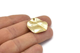 Gold Wavy Disc, 4 Gold Plated Brass Wavy Discs With 1 Hole, Earrings, findings (25x0.60mm) D0774 Q0773