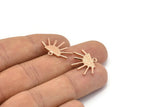 Sun Ethnic Pendant, 4 Rose Gold Plated Brass Sun Ethnic Pendants With 1 Loop, Findings, Charms (21x17x1.50mm) E479 Q0775