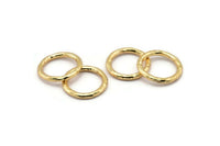 Gold Ring, Hammered Gold Plated Brass Ring, Connectors (24x3mm) N1502