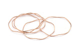 Rose Gold Circle Charm, 6 Rose Gold Plated Brass Wavy Circle Rings, Charms, Connectors (49x0.80mm) D1286 Q0947