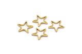 Blank Star Charm, 50 Raw Brass Star Connector (10mm) Bs 1169