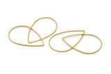 Brass Drop Connector, 25 Raw Brass Drop Connectors (30x47x0.8mm) Bs 1138