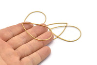 Brass Drop Connector, 25 Raw Brass Drop Connectors (30x47x0.8mm) Bs 1138