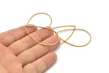 Brass Drop Connector, 25 Raw Brass Drop Connectors (30x47x0.8mm) Bs 1138