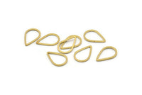 Brass Drop Connector, 100 Raw Brass Drop Connectors (10x15x0.8mm) Bs 1133