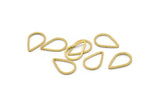 Brass Drop Connector, 100 Raw Brass Drop Connectors (10x15x0.8mm) Bs 1133
