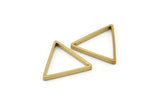 Brass Triangle Charm, 50 Raw Brass Open Triangle Ring Charms (20x0.8x2mm) BS 1198