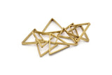 Brass Triangle Charm, 50 Raw Brass Open Triangle Ring Charms (20x0.8x2mm) BS 1198