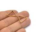 Brass Triangle Charm, 50 Raw Brass Open Triangle Ring Charms (20x0.8x2mm) BS 1198