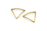 Brass Triangle Charm, 50 Raw Brass Open Cambered Triangle Ring Charms (20x0.8mm) BS 1212