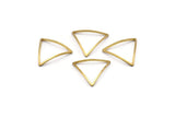 Brass Triangle Charm, 50 Raw Brass Open Cambered Triangle Ring Charms (20x0.8mm) BS 1212
