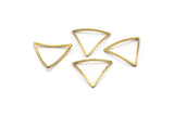 Brass Triangle Charm, 50 Raw Brass Open Cambered Triangle Ring Charms (20x0.8mm) BS 1212