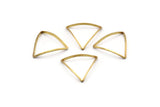 Brass Triangle Charm, 50 Raw Brass Open Cambered Triangle Ring Charms (17x0.6x0.9mm) Bs 1213