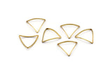 Brass Triangle Charm, 50 Raw Brass Open Cambered Triangle Ring Charms (17x0.6x0.9mm) Bs 1213