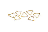 Brass Triangle Charm, 50 Raw Brass Open Cambered Triangle Ring Charms (15x0.5x0.8mm) Bs 1214