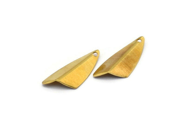Brass Gometric Triangle, 20 Raw Brass Gometric Triangles (21mm) Bs 1294
