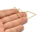 Raw Brass Triangle, 20 Raw Brass Triangles (27x27x27mm) BS 1334