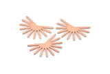 Copper Sun Blank, 8 Raw Copper Sun Blanks, Findings (18x25x0.80mm) M02284