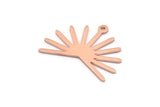 Copper Sun Charm, 8 Raw Copper Sun Charms With 1 Loop, Findings (20x25x0.80mm) M02293