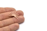 Copper Sun Charm, 8 Raw Copper Sun Charms With 1 Loop, Findings (20x25x0.80mm) M02293