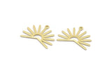 Brass Sun Charm, 8 Raw Brass Sun Charms With 1 Loop (20x25x0.80mm) M02294
