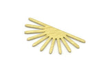 Brass Sun Blank, 8 Textured Raw Brass Sun Blanks, Findings, Connectors (16x30x0.80mm) M02307