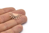 Copper Sun Blank, 8 Raw Copper Sun Blanks, Findings (16x30x0.80mm) M02308
