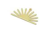 Brass Sun Charm, 8 Raw Brass Sun Charms With 1 Loop (17x30x0.80mm) M02315
