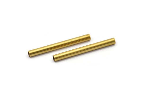 Brass Choker Finding, 20 Raw Brass Tubes, Brass Tube Beads, Bras Findings, Charms (4x40mm) Bs 1456