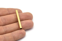 Brass Choker Finding, 20 Raw Brass Tubes, Brass Tube Beads, Bras Findings, Charms (4x40mm) Bs 1456