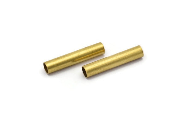 Brass Round Tube, 50 Raw Brass Tubes (4x20mm) Bs 1453