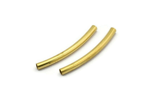 24 Raw Brass Curved Tubs (3x36mm) Bs 1415