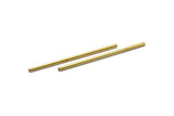 Brass Plain Tubes - 25 Raw Brass Tube Beads (3x80mm) Bs 1447