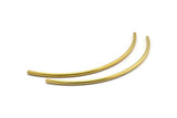 Choker Curved Tube, 12 Raw Brass Curved Tubes, Brass Extra Long Beads, Choker Findings, Charms(4x120mm) Bs 1426