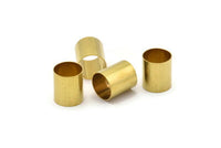 Raw Brass Connector Bead, 12 Raw Brass Tubes (12x14mm) Bs 1471