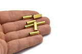 15mm Tube Beads, 50 Raw Brass Tubes (5x15mm) Bs 1462