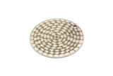Silver Round Tag, 6 Antique Silver Plated Brass Textured Round Tags With 1 Hole, Stamping Tags (25mm) A0965 H1065