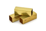 Brass Spacer Bead,12 Huge Raw Brass Square Tubes  (10x30mm) Bs 1509