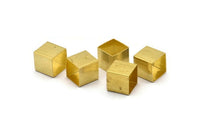 Geometric Brass Tube - 25 Huge Raw Brass Square Tubes (10x10mm) Bs 1505