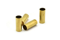 Brass Tube Beads - 10 Raw Brass Tubes (12x30mm) Bs 1476