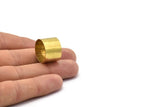 Brass Tube Beads - 12 Raw Brass Tubes (20x15mm) Bs 1500