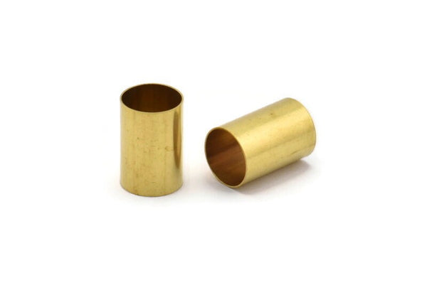 Brass Tube Beads, 10 Raw Brass Tubes (12x18mm) Bs 1473