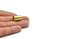 Brass Tube Beads, 10 Raw Brass Tubes (12x18mm) Bs 1473